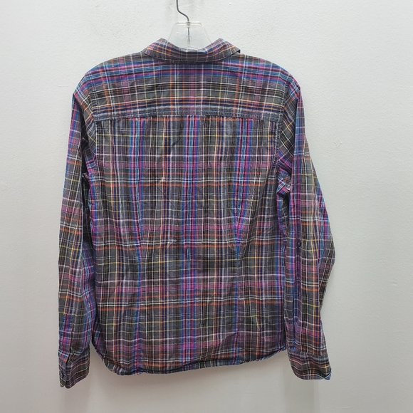 TALBOTS Plaid Button Down Chambray Cuff Size 10 - EUC! - Picture 8 of 11